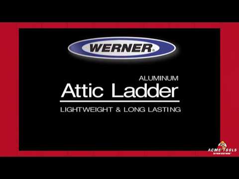 Werner Aluminum Attic Ladder-Gas Strut Design