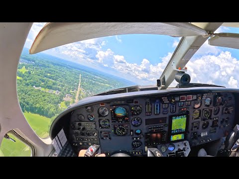 (4K) Jet Pilot POV | Cessna Citation II Startup, Takeoff, & Landing