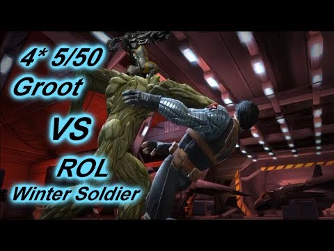 4 Star 5/50 Groot VS Realm Of Legends Winter Soldier - Marvel Contest Of Champions