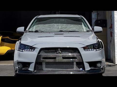 My Nardo Grey EVO X with Carbon front end coming along !