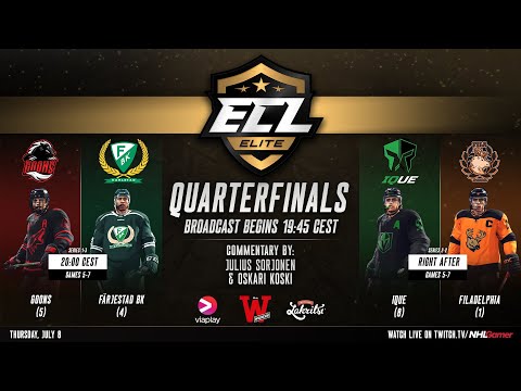 Goons vs Färjestad BK & Ique vs FILADELPHIA - ECL 12 Elite Quarterfinals | NHL 21 EASHL 6s