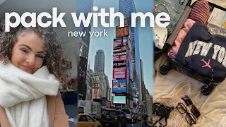 PACK WITH ME FOR NEW YORK 2024 | *winter in nyc* 🗽🚕❄️