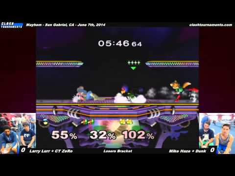 Mayhem - CT ZeRo + Larry Lurr vs Mike Haze + Dunk - SSBM