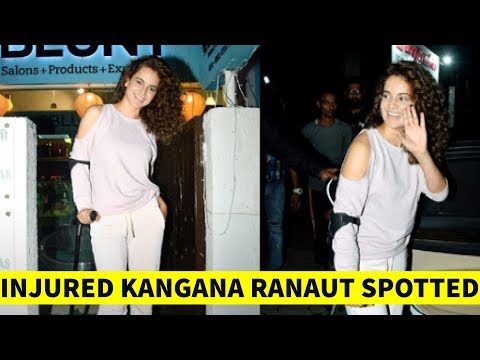 SPOTTED: Injured Kangana Ranaut In Mumbai Post A Spa Session!