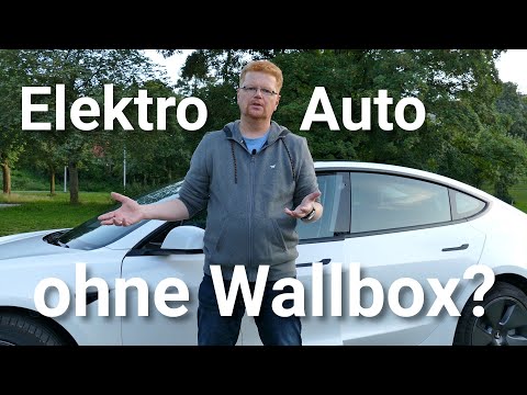 Tesla Model 3 ohne Wallbox - geht das? Erfahrungen als Elektroauto - Laternenparker