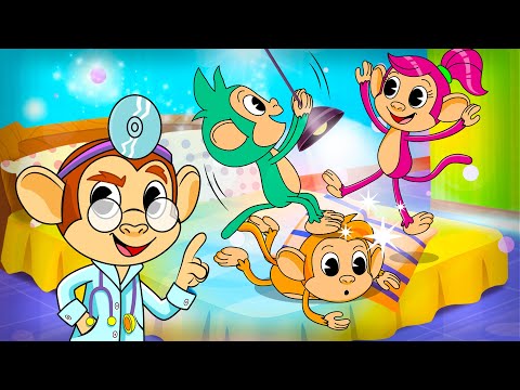 Cinco Monitos Saltando en la Cama | Canciones Infantiles | Toy Cantando