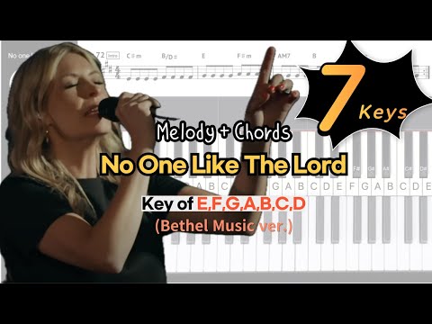 No One Like The Lord - Bethel ver. | Key of E,F,G,A,B,C,DㅣPiano coverㅣWorship Piano Tutorials