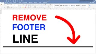 How to Remove Footer Line in Word