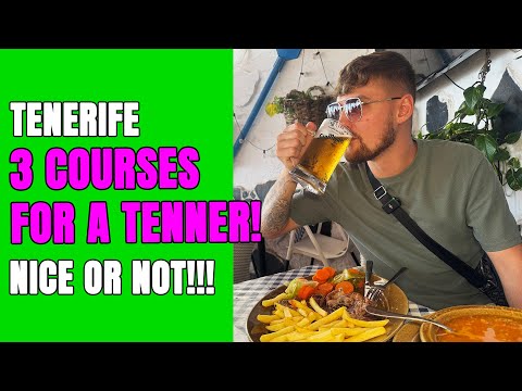 3 COURSE MEAL FOR €10 IN TENERIFE! NICE OR NOT!!!!!