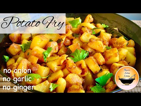 How to make potato fry without onion garlic and ginger/Simple Aloo fry recipe/Aloo ki sukhi sabzi