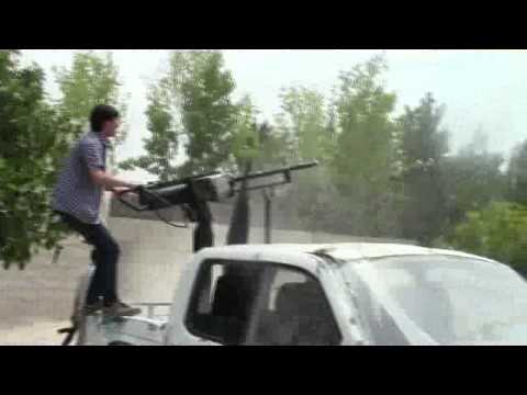 استهداف كتيبة الشهيد اسماعيل طعمة برشاش عيار 14.5 لطيران الميغ الحربي في سماء بلدة حمورية في ريف دمشق