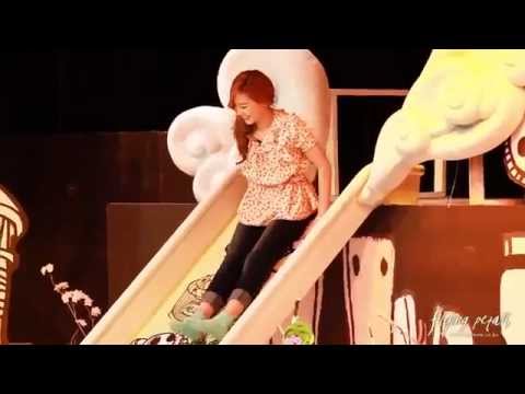 [Fancam] 120506 SNSD Taeyeon  @ KBS Hello,SLIDING! XD (Such a kid...)