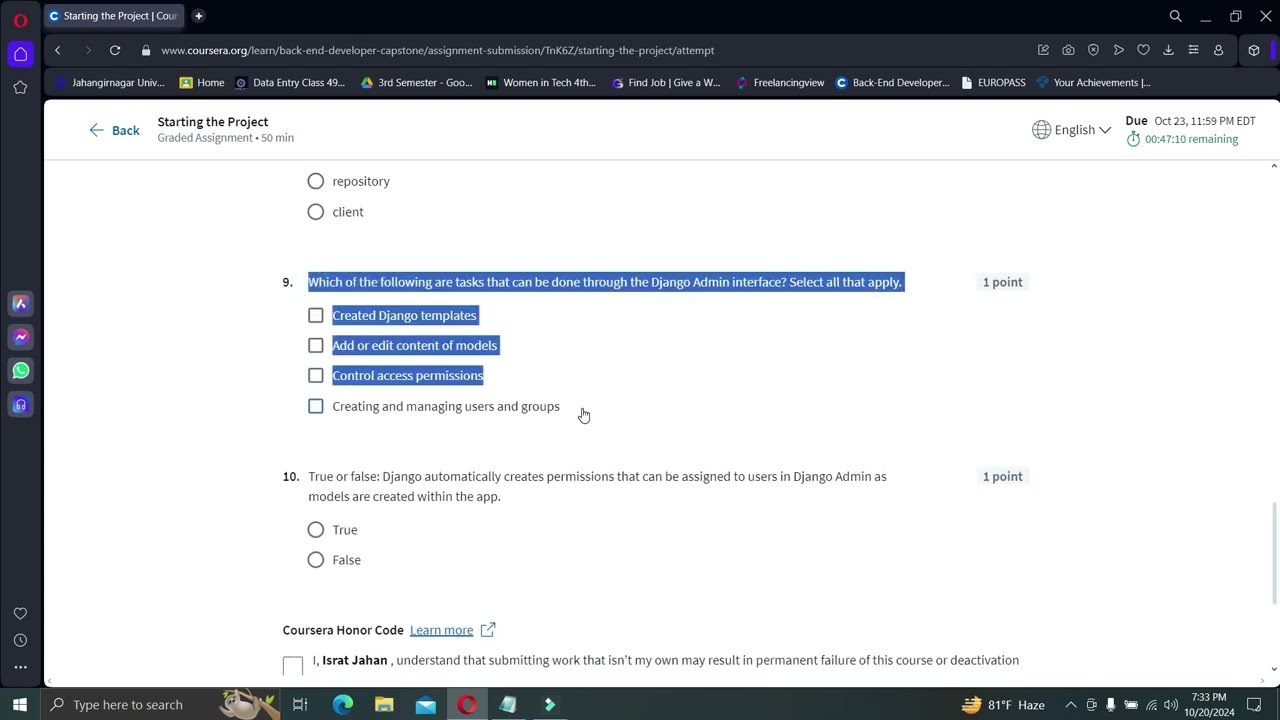 Starting the Project Coursera | Back-End Developer Capstone Meta