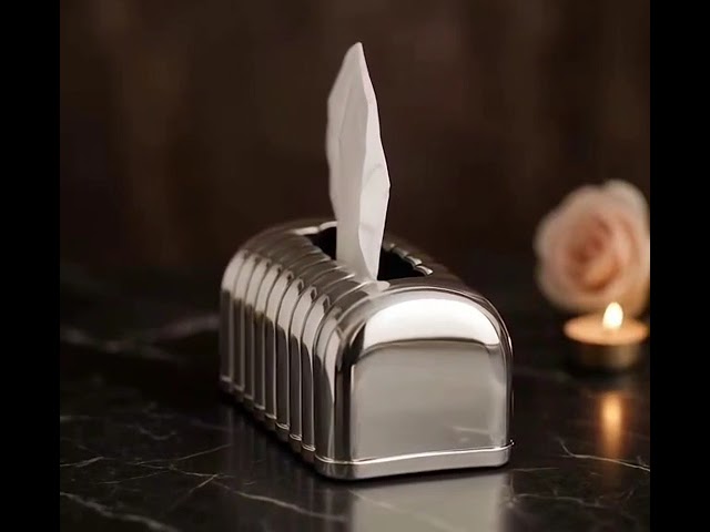 علبه مناديل اكريليك مطلي بمعدن