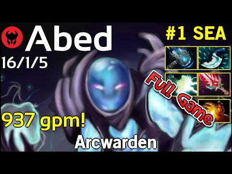 937 gpm! Abed [Fnatic] plays Arcwarden!!! Dota 2 Full Game 7.22