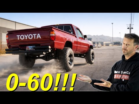Thumbnail for The Tesla Motor Spins Too Fast!  0-60 Acceleration by Toyota Pickup EV