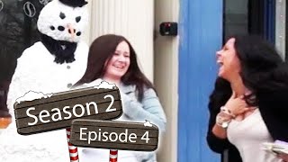 Funny - Girl falls downs Prank Scare w/ Funny Moving Snowman  - Season 2 Episode 4