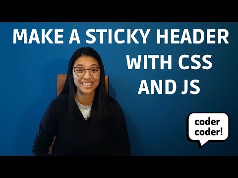 How to make an animated sticky header with CSS and JavaScript!