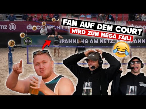 Fan completely embarrasses himself on the court!😂😂 | GBT Berlin - Beach Volleyball Fails