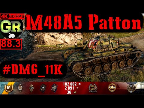 88_World of Tanks M48A5 Patton WoT Replay - 6 Kills 11K DMG(Patch 1.4.0)