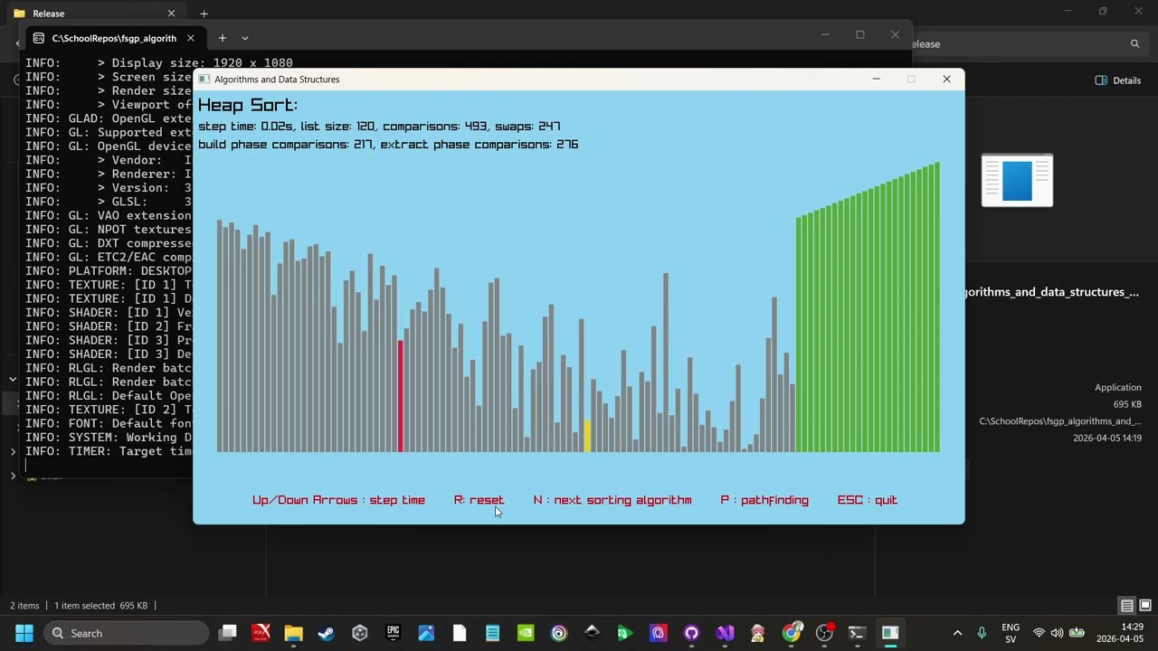 Sorting Algorithm Visualizer, 02: Heap Sort