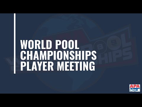 APA World Pool Championships Player Meeting Video