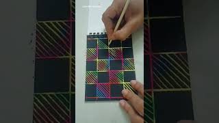 scratch note pattern easy🥰#geometricpatterndrawingeasy#patterndrawing#