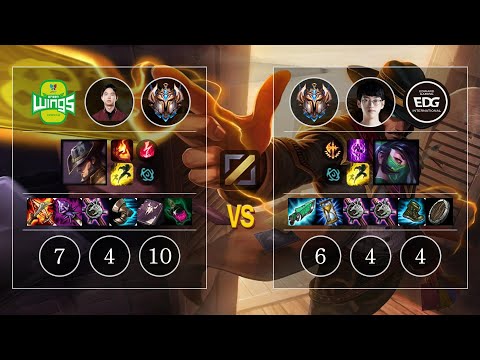 JAG Yaharong Twisted Fate vs EDG Scout Akali Mid - KR Patch 10.12