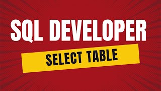 Select Table Data inside SQL Developer