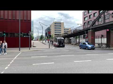 Autonomer Bus in Hamburger Hafencity