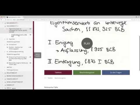 Crashkurs Sachenrecht II - (Immobiliarsachenrecht)