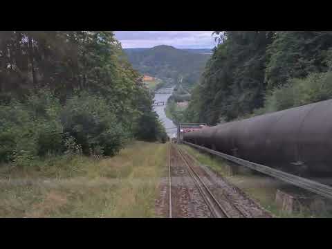 Talfahrt mit Standseilbahn am Edersee (10x)
