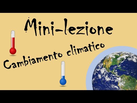 Mini lezione: il cambiamento climatico