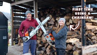 Cut, Split, and Stack ONE YEAR of Firewood in ONE Weekend