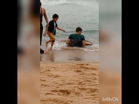Enjoyed....beach day with our dad ....RK beach...@ Visakhapatnam😊😊😊