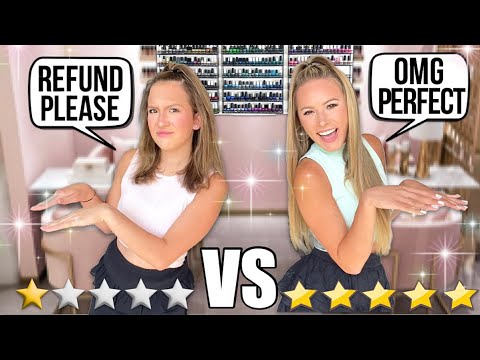 WE WENT TO A 1 STAR NAIL SALON VS 5 STAR NAIL SALON ⭐️😱😳