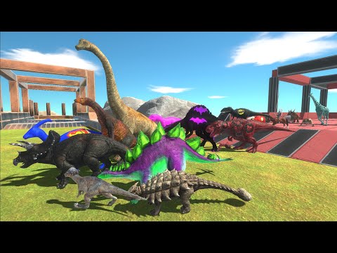 Race to eat herbivore dinosaurs - Animal Revolt Battle Simulator
