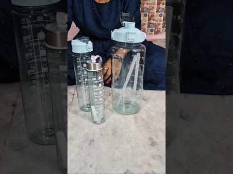 Set Of 3 Plastic Motivational Water Bottle