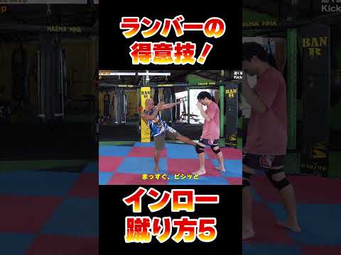 左足の使い方。インサイドローキックの蹴り方5！ランバーソムデートM16の得意技！#ムエタイ