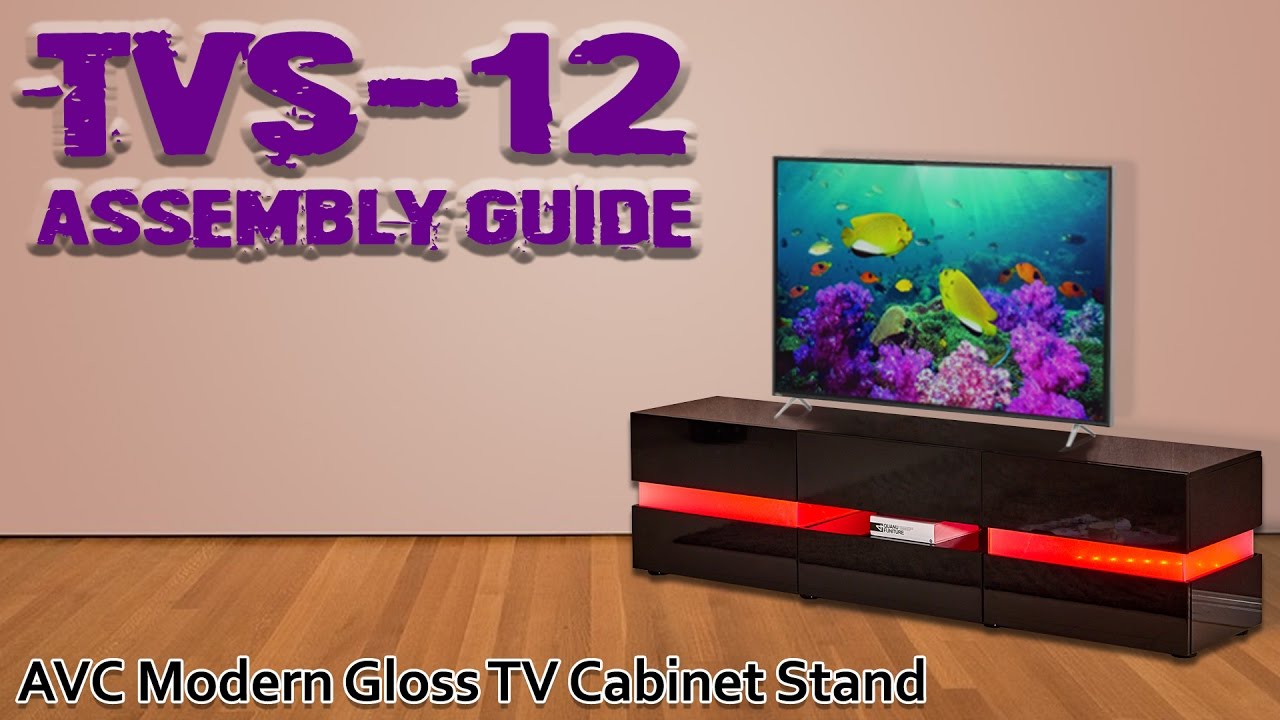 TVS-12 Assembly Guide Video - AVC TV Stand with LED Lights