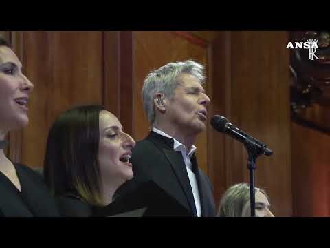 Claudio Baglioni captivates the Senate, with Mattarella also present. #ansa #news