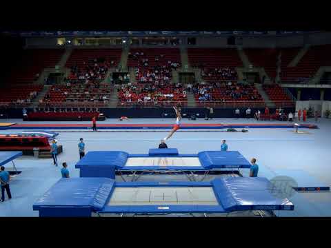 GRISHUNIN Ilya (AZE) - 2017 Trampoline Worlds, Sofia (BUL) - Qualification Trampoline Routine 1