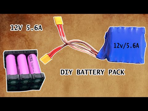 12V 5.6 Ampere Lithium Ion 18625  Rechargeable Battery Pack | DIY | bms