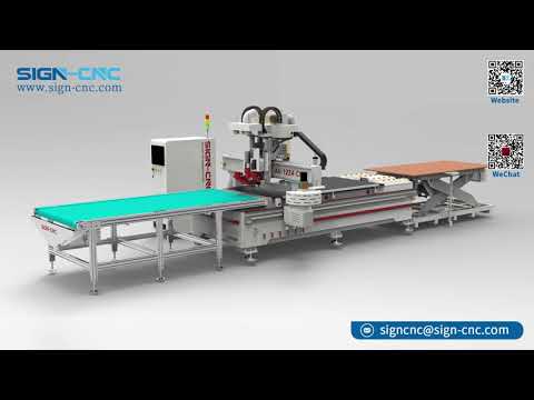 ATC Деревообрабатывающий Фрезерный Станок с Автоматической Загрузки и Разгрузки