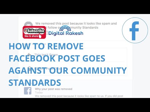 How to remove Facebook post goes against our Community Standards