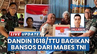 Masyarakat Dua Desa Terima Bantuan Sosial Sembako dari Mabes TNI, Disalurkan Dandim 1618/TTU