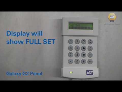 How To Set Your Alarm Using A Code Galaxy G2 Panel Adt Uk