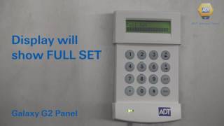 How to set your alarm using a code - Galaxy G2 Panel - ADT UK