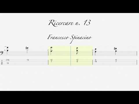 Ricercare 13 - Francesco Spinacino (Classical Bass Tabs) HQ