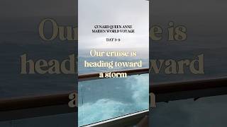 Our cruise is heading toward a storm! 🌫️ #Cunard #QueenAnne #cruise #cruising